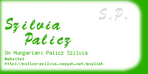 szilvia palicz business card